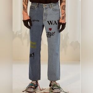 Men's VEI 8 PUNK JEANS  Graphic Jeans COLORBLOCK SZ 32